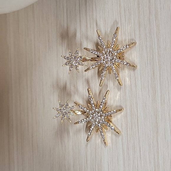 Gorgeous Front/Back Starburst Earrings - Picture 6 of 10